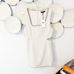 NWT Small 7 Mankind Ivory Tweed Dress